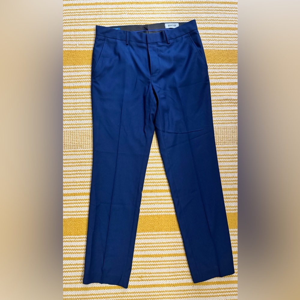 Reaction Kenneth Cole Men's Navy Dress Trousers